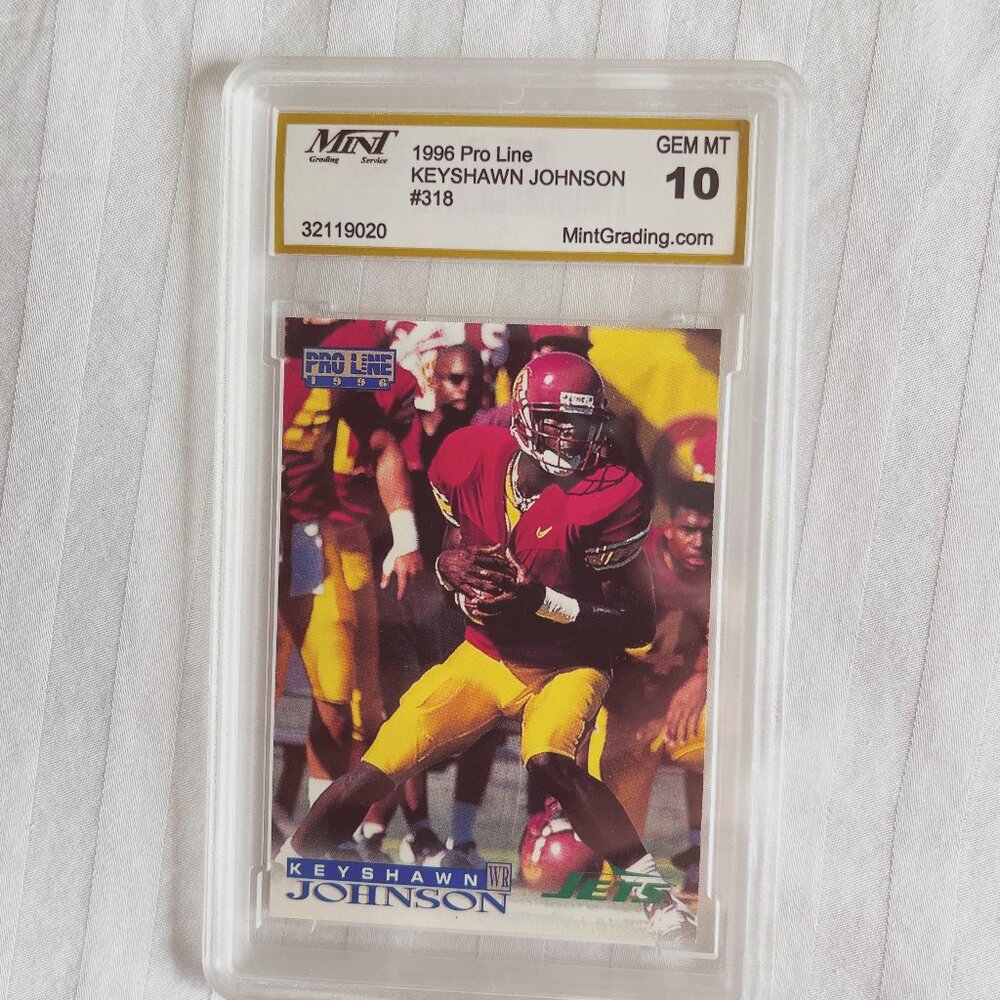 1996 PRO LINE ** KEYSHAWN JOHNSON ** #318. GEM MT 10. MINT